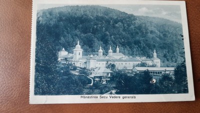 Carte postala, Manastirea Secu vedere generala, perioada interbelica foto