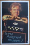 Autograf al cantaretului rock american John Sebastian, pe fotografie mare
