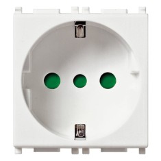 Priza schuko standard german + italian 2M Vimar Plana alb 14209