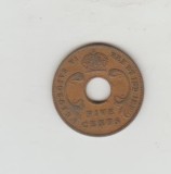 bnk mnd East Africa 5 centi 1943