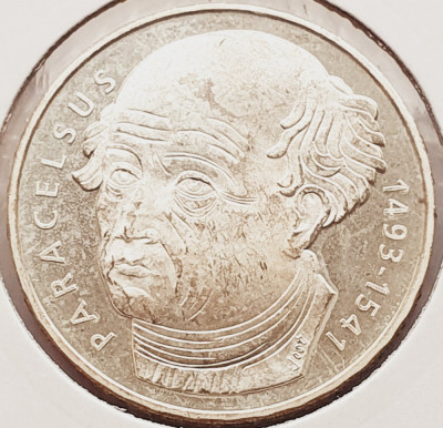 1928 Elvetia 20 francs 1993 Paracelsus km 73 argint foto