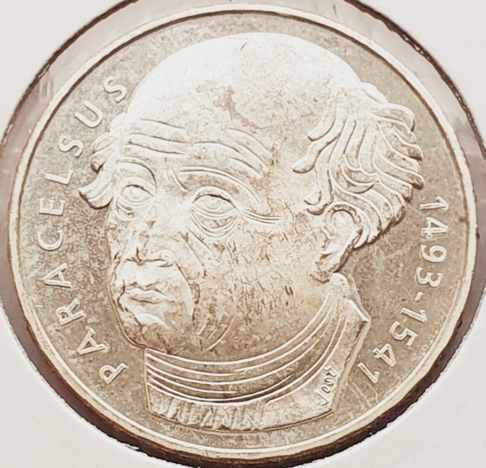 1928 Elvetia 20 francs 1993 Paracelsus km 73 argint