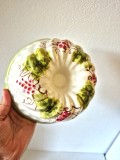 Formă Ceramică Guguluf, decorativa, ITALY &ndash; Model Struguri, Pictată Manual (17 cm)