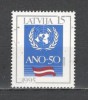 Letonia.1995 50 ani ONU SL.322, Nestampilat