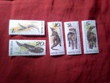 Serie URSS 1990 - Fauna - Animale Preistorice , 5 valori, Nestampilat