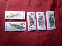 Serie URSS 1990 - Fauna - Animale Preistorice , 5 valori