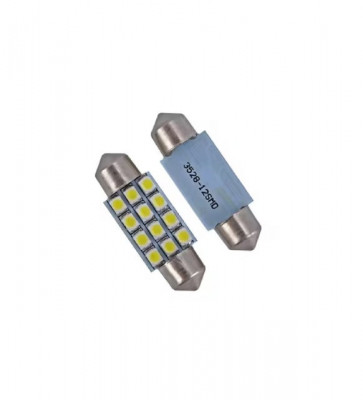 Bec auto LED SOFIT 11X39 1210 cu 12 SMD ALB 12V JSUN42 ( pret pe bucata ) Automotive TrustedCars foto