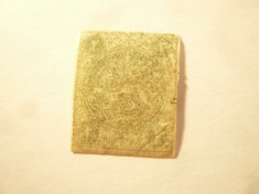 Timbru Persia (Iran) 1868 Emblema 2 ch verde pe foita sarniera ,stampilat