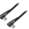 Cablu USB C unghi 2m negru