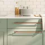 vidaXL M&acirc;nere de dulap, 5 buc., bronz, 320 mm, oțel inoxidabil