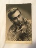 Fotografie veche portret tanar, anii 40, Satu Mare, 13,5 x 9 cm