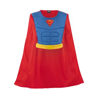 Costum Superman pentru copii IdeallStore&amp;reg;, Man of Steel, bust si pelerina, poliester, 7-10 ani, albastru foto