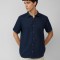 s.Oliver Camasa usoara cu maneca scurta, barbati, din 100% in, Regular fit, Bleumarin inchis, S