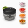 Tocator manual multifunctional Koken 500 ml, 3 lame ascutite din inox, mecanic cu sfoara, perfect pentru legume/fructe/sosuri, curatare usoara, plasti