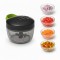 Tocator manual multifunctional Koken 500 ml, 3 lame ascutite din inox, mecanic cu sfoara, perfect pentru legume/fructe/sosuri, curatare usoara, plasti