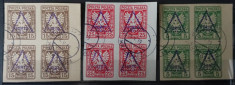 3 Blocuri de timbre Polonia 1919 foto