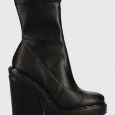 Steve Madden botine All Out femei, culoarea negru, cu toc drept