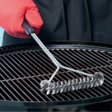 Perie Curățare Grătar, Oțel Inoxidabil, Triunghiulară, Dimensiune 30cm