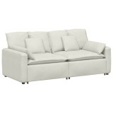 Canapea modulara cu perne, crem