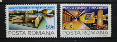 Timbre 1982 Metroul Bucuresti MNH foto