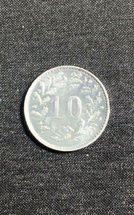 Moneda (token) 10 rappen 1979 Elveția aluminiu