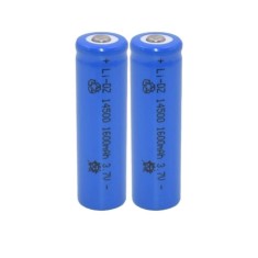 Set 2 Acumulatori 14500 li-ion 3.7v, 1600mAh, reincarcabili, li-dz, albastru