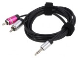 Cablu Audio Jack 3.5mm la RCA 1.5m Negru