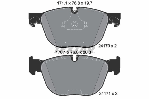 TEXTAR 2417001 Q+ set placute frana,frana disc