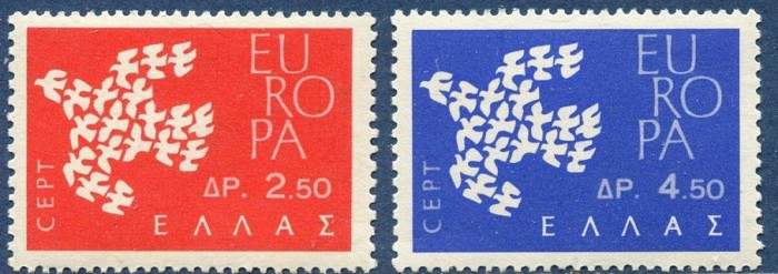 B0643- Grecia 1961 - Europa-cept 2v.neuzat,perfecta stare