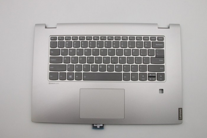 Carcasa superioara cu tastatura palmrest Laptop, Lenovo, IdeaPad C340-15IWL Type 81N5, 5CB0S17702, AM2G9000210, ET2G9000500, iluminata, cu fingerprint