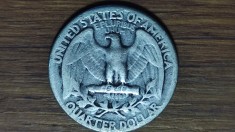 SUA / USA - moneda de colectie argint 900 - 25 cents / quarter dollar 1939 - Washington - stare decenta - aproximativ 6.15 gr in aceasta stare
