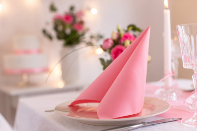 Servetele de masa festive Linclass Light - Pink (Roz) / 40 x 40 cm / 50 buc foto