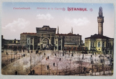 ISTANBUL , MINISTERUL DE RAZBOI , CARTE POSTALA , INCEPUTUL SEC. XX foto