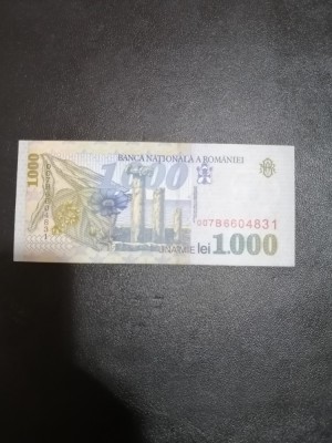 Bancnota UNA MIE LEI - 1.000 Lei - 1998, circulata foto