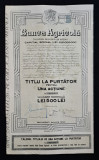 BANCA AGRICOLĂ ( Titlu la purtător pentru una acțiune val.nominală 500 LEI)