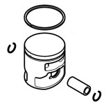 Piston complet drujba compatibil Stihl MS 212 Golf &Oslash; 40.5mm