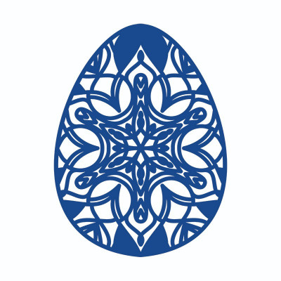 Sticker decorativ, Mandala, Ou, Albastru, 60 cm, 7258ST-1 foto