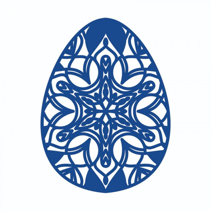 Sticker decorativ, Mandala, Ou, Albastru, 60 cm, 7258ST-1