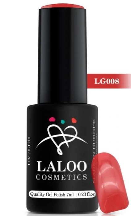 Oja semipermanenta Glass effect Red n8 Laloo 7ml