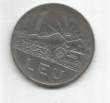 No(3) -moneda-Romania- 1LEU 1966, Cupru (arama)