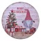 Platou Decorativ, Crăciun, Gnome cu Brad &Icirc;mpodobit și Cadouri, Plastic, 40cm
