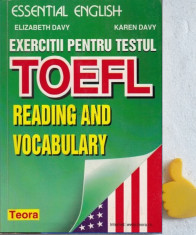 Exercitii pentru testul TOEFL Reading and vocabulary Elizabeth Davy foto