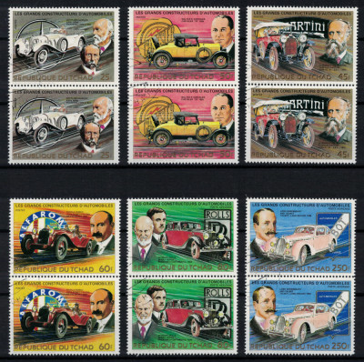 CIAD 1983 - Automobile de epoca, mari constructori / serie completa, perechi foto