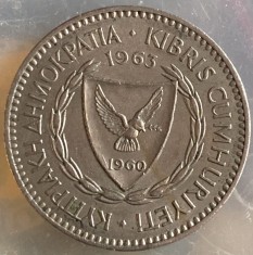 100 MILS 1963 CIPRU / CUPRU-NICKEL/11,3 g / 28,45 mm./MONEDA DIN POZE..