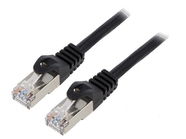 Cabluri patch F/UTP 6 litat CCA PVC negru 2m 26AWG