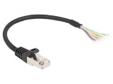 Patch cord S/FTP 0,25m negru, RJ50 mufa, 26AWG - DELOCK