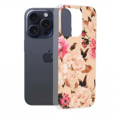 Husa iPhone 15 Pro silicon Marble MBN foto