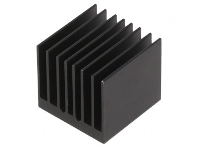 Radiator extrudat cu aripioare BGA negru 27x27mm foto