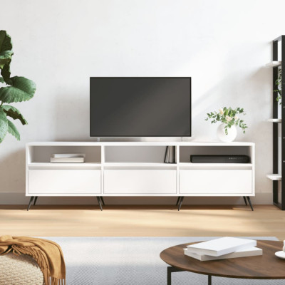 Comodă TV, alb, 150x30x44,5 cm, lemn prelucrat foto