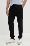 BOSS Orange pantaloni de trening din bumbac culoarea negru, melanj